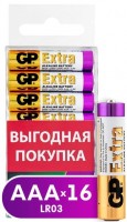 Photos - Battery GP Extra Alkaline  16xAAA