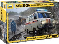 Photos - Model Building Kit Zvezda Emergency Rescue Service UAZ 3909 (1:43) 