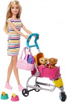 Photos - Doll Barbie Strolln Play Pups GHV92 