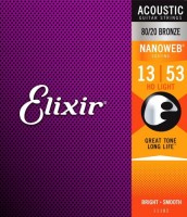 Photos - Strings Elixir Acoustic 80/20 Bronze NW HD Light 13-53 