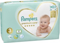 Photos - Nappies Pampers Premium Care 3 / 40 pcs 