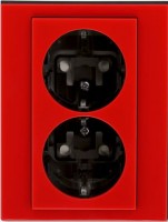 Photos - Socket ABB Levit 2CHH223457C6065 red