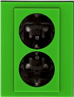 Photos - Socket ABB Levit 2CHH223457C6067 green