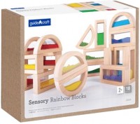 Photos - Construction Toy Guidecraft Sensory Rainbow Blocks G3020 