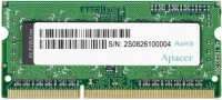 Photos - RAM Apacer DV DDR3 SO-DIMM 1x4Gb DV.04G2K.HAM