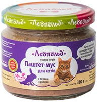 Photos - Cat Food Leopold Pate Mousse with Rabbit 0.3 kg 