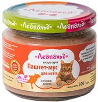 Photos - Cat Food Leopold Pate Mousse with Lamb 0.3 kg 