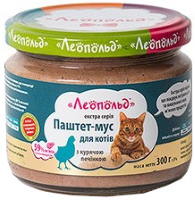 Photos - Cat Food Leopold Pate Mousse with Oven Chicken 0.3 kg 