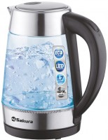 Photos - Electric Kettle Sakura SA-2728SBK 2200 W 1.7 L  stainless steel