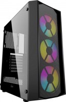 Photos - Computer Case Powercase Rhombus X3 Mesh LED black