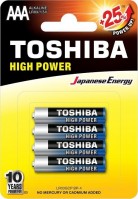 Photos - Battery Toshiba High Power  4xAAA