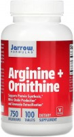 Photos - Amino Acid Jarrow Formulas Arginine plus Ornithine 750 mg 100 tab 