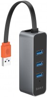Photos - Card Reader / USB Hub BASEUS Steel Cannon USB A to USB3.0x3 + RJ45 HUB 
