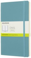 Photos - Notebook Moleskine Plain Notebook Large Soft Ocean Blue 