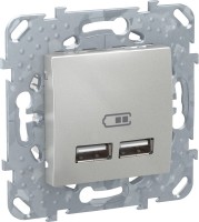 Photos - Socket Schneider Unica MGU5.418.30ZD silver