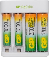 Photos - Battery Charger GP E411 + 2xAA 2700 mAh + 2xAAA 1000 mAh 