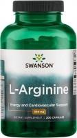 Photos - Amino Acid Swanson L-Arginine 500 mg 200 cap 