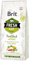 Photos - Dog Food Brit Fresh Duck with Millet Adult Run & Work 