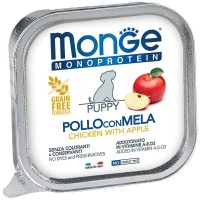 Photos - Dog Food Monge Monoprotein Fruits Pate Puppy Chicken/Apple 0.15 kg 