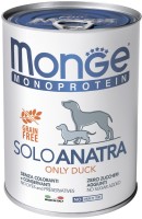 Photos - Dog Food Monge Monoprotein Solo Duck 400 g 