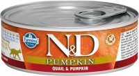 Photos - Cat Food Farmina Pumpkin Canned Adult Quail 80 g 