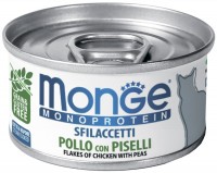 Photos - Cat Food Monge Canned Monoprotein Pollo con Piselli 80 g 
