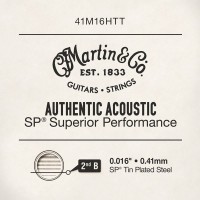 Photos - Strings Martin Authentic Acoustic Plain Steel String 16 