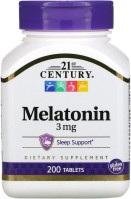 Photos - Amino Acid 21st Century Melatonin 3 mg 200 tab 