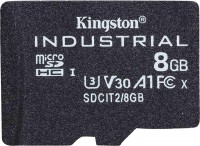 Photos - Memory Card Kingston Industrial microSD + SD-adapter 8 GB