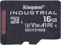 Photos - Memory Card Kingston Industrial microSD + SD-adapter 16 GB