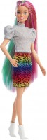 Photos - Doll Barbie Leopard Rainbow Hair Doll GRN81 