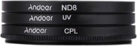 Photos - Lens Filter Andoer UV / CPL / ND8 72 mm