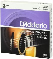 Strings DAddario 80/20 Bronze 3D 11-52 