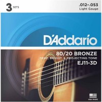 Strings DAddario 80/20 Bronze 3D 12-53 