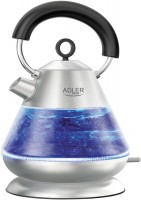 Photos - Electric Kettle Adler AD 1282 2200 W 1.5 L  stainless steel