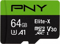 Memory Card PNY Elite-X microSDXC Class 10 U3 V30 64 GB