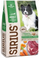 Photos - Dog Food Sirius Adult Beef/Vegetables 15 kg 