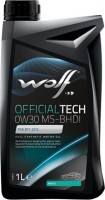 Photos - Engine Oil WOLF Officialtech 0W-30 MS-BHDI 1 L