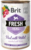 Photos - Dog Food Brit Fresh Veal with Millet 400 g 1