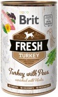 Photos - Dog Food Brit Fresh Turkey with Peas 400 g 1