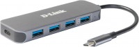 Photos - Card Reader / USB Hub D-Link DUB-2340 