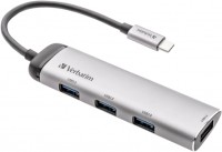 Photos - Card Reader / USB Hub Verbatim USB-C Multiport Hub Four port USB 3.2 Gen 1 