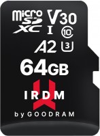 Photos - Memory Card GOODRAM microSD IRDM V30 UHS I U3 A2 64 GB