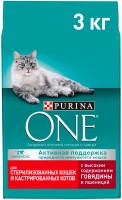 Photos - Cat Food Purina ONE Sterilized Beef  3 kg