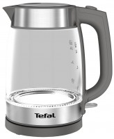 Photos - Electric Kettle Tefal Glass kettle KI740B30 2200 W 1.7 L  stainless steel