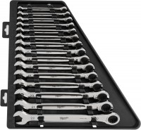 Photos - Tool Kit Milwaukee MAX BITE ratcheting metric combination spanner set 15 pc (4932464994) 