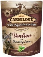 Photos - Dog Food Carnilove Pouch Venison with Stawberry Leaves 300 g 1
