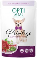 Photos - Dog Food Optimeal Privilege Adult Lamb/Spinach Pouch 1.02 kg 12