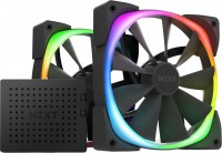 Photos - Computer Cooling NZXT Aer RGB 2 140 Black Twin Starter Pack 
