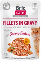 Photos - Cat Food Brit Care Fillets in Gravy with Savory Salmon 85 g 